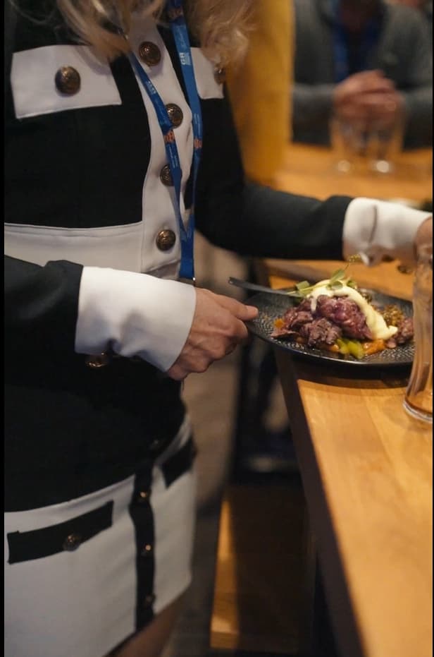 A course being served to a guest